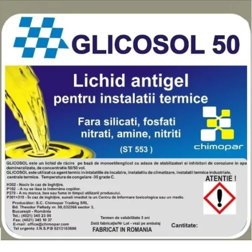 Glicol pentru instalatiile de incalzire,